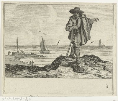 歩行者のいる砂丘の風景 Jan Percelles による Verscheyden ビーチと水のシーン (シリーズ タイトル) 作： Gillis van Scheyndel (I)