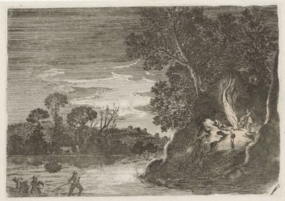 キャンプファイヤーの周りの人物 七景（連載タイトル） 作： Gillis van Scheyndel (I)