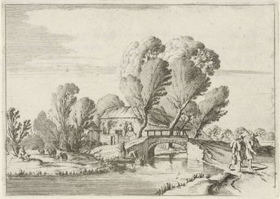 運河での 2 人のハイカー 七景（連載タイトル） 作： Gillis van Scheyndel (I)