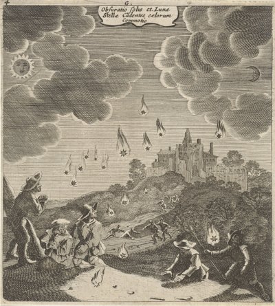Zonsen maansverduistering 太陽と月の陰、流れ星、天の揺れ（天体のタイトル） 作： Gillis van Scheyndel (I)