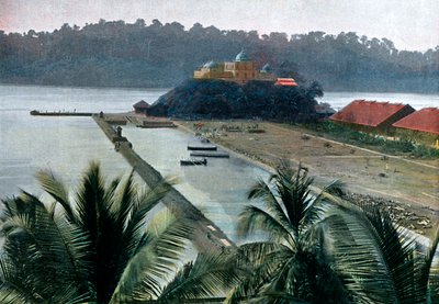 アンダマンおよびニコバル諸島の首都であるポートブレア、インド洋、c1890 作： Gillot