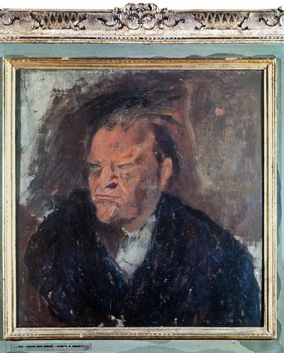 イタリアの詩人ジュゼッペ・ウンガレッティ (1888-1970) の肖像画。 シピオーネ（1904-1933）と呼ばれるジーノ・ボニチの絵画 作： Gino (1904 33) Bonichi