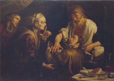 ジェイコブを祝福するアイザック、1640年代。 作： Gioacchino Assereto