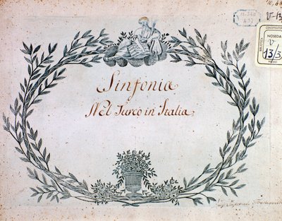 ジョアッキーノ・ロッシーニ作曲「イタリアのトルコ人」の交響曲の楽譜のページです。 作： Gioachino Rossini