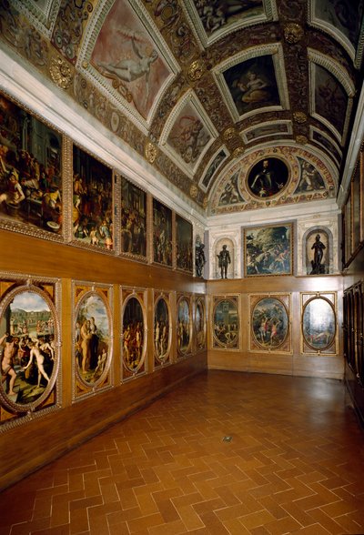 フランチェスコ1世メディチ家のストゥディオロの眺め 作： Giorgio (and workshop) Vasari