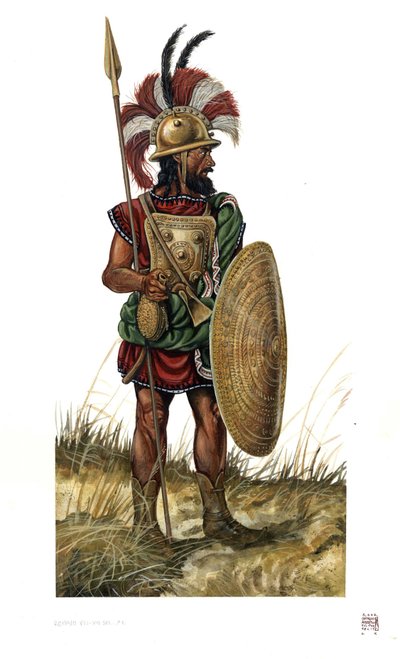 Roman antiquite：紀元前8世紀のローマ軍の兵士。 作： ジョルジオ アルベルティーニ