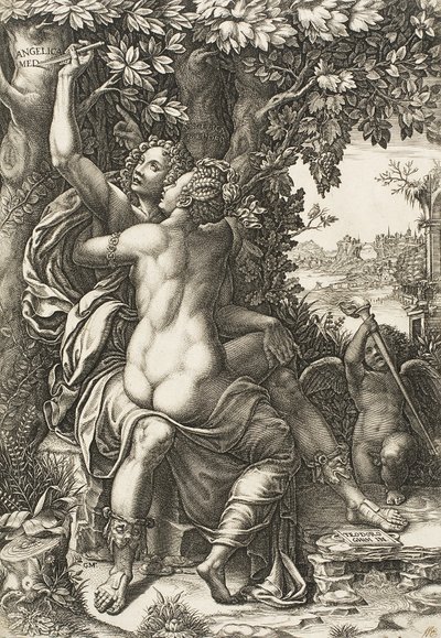 アンジェリカとメドーロ、1570年頃 作： Giorgio Ghisi