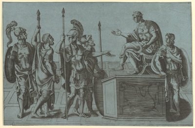 皇帝の前、1540年以前のローマの兵士。 作： Giorgio Ghisi