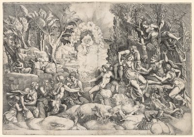 プロクリスの死、c。 1540年。 作： Giorgio Ghisi