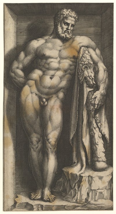 ファルネーゼヘラクレス、1570年代後半。 作： Giorgio Ghisi