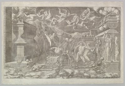 エゼキエルの幻視、1554年。 作： Giorgio Ghisi