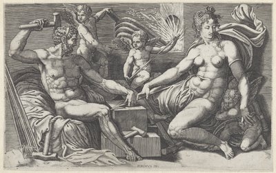 Venus en Vulcanus in de smidse van Vulcanus 作： Giorgio Ghisi
