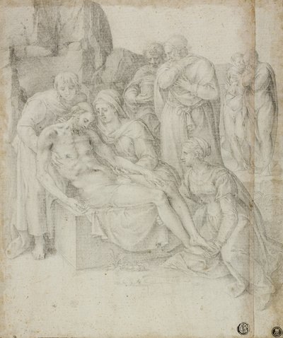 哀悼、1540-68 作： Giorgio Giulio Clovio