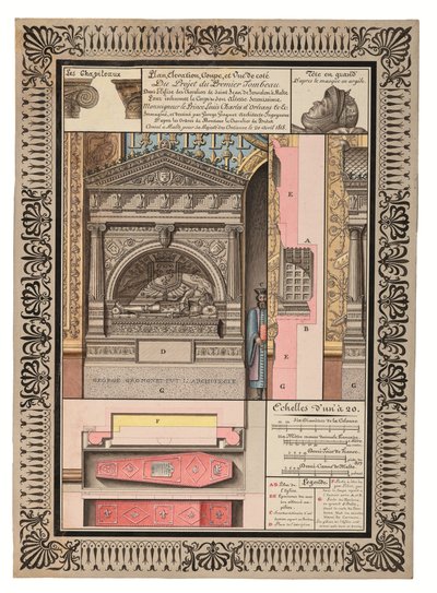 ルイ＝シャルル・ドルレアンの墓のための3つのプロジェクトのうちの1つ 作： Giorgio Grognet de Vasse