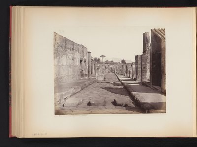 イタリア、ポンペイの Strada della Abbondanza の眺め Strada della Abbondanza. ポンペイ (オブジェクトのタイトル) 作： Giorgio Sommer (attributed to)
