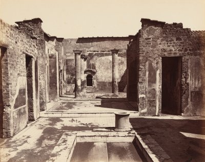 悲劇の詩人の家、ポンペイ,c.1870年（写真） 作： ジョルジオの夏