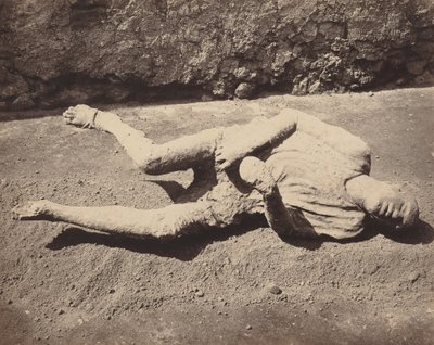人間鋳型、ポンペイ、1873年（写真） 作： ジョルジオの夏