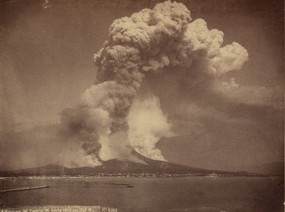 ベスビオ山、アクティブ、1872 作： Giorgio Sommer