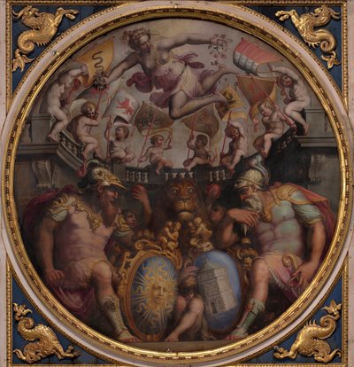 サンジョバンニ地区とサンタマリアノヴェッラ地区の寓話、1563-1565 作： Giorgio Vasari