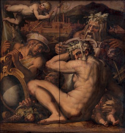 ボルゴ・サン・セポルクロとアンギアリの寓意、1563-1565 作： Giorgio Vasari