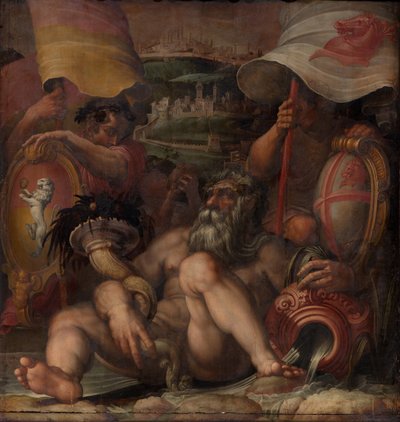 コッレヴァルデルザとサンジミニャーノの寓話、1563-1565 作： Giorgio Vasari