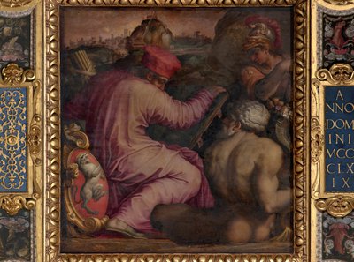 ヴァルダルノ川下流のサンミニアートの寓話 作： Giorgio Vasari