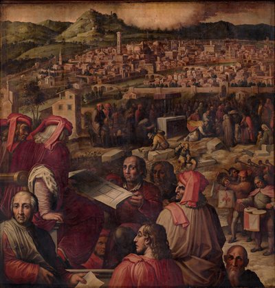 アルノルフォディカンビオはフィレンツェ、1563-1565年を拡大する計画を示しています 作： Giorgio Vasari