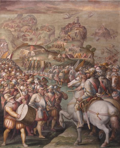 ポルトエルコレの捕獲、1568年〜1570年 作： Giorgio Vasari