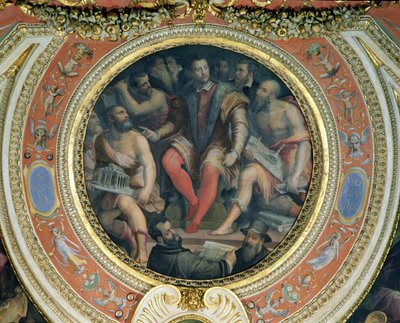 コジモIと彼の芸術家、サラディコジモI（274607も参照） 作： Giorgio Vasari