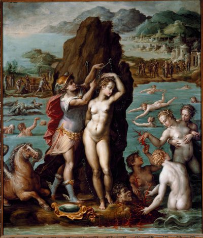 アンドロメダを解放するペルセウス 作： Giorgio Vasari
