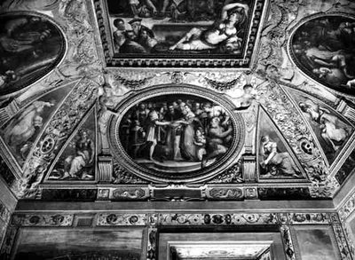 クレメンス7世（1478〜1534年）カタリナドゥメディチ（1519〜1589年）とクレメンテ7世サラのフランスのアンリ2世（1519〜59年）と結婚 作： Giorgio Vasari