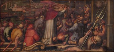 教皇ユージーン4世がレグホーンで下船し、1563年〜1565年、フィレンツェに避難する 作： Giorgio Vasari