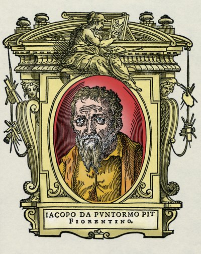Jacopo (Iacopo) Carrucci said il Pontormo (Pontormo) (1494-1556) イタリアの画家の肖像。Giorgによる論文「最も優れた画家、彫刻家、建築家の生活」（Le Vite de