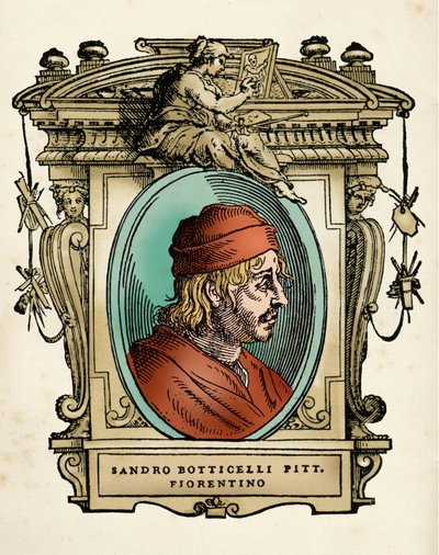 サンドロ・ボッティチェリ（1445-1510）の肖像（アレッサンドロ・ディ・マリアーノ・ディ・ヴァンニ・フィリペピ） ジョルジョ・ヴァザーリの「The Vite of