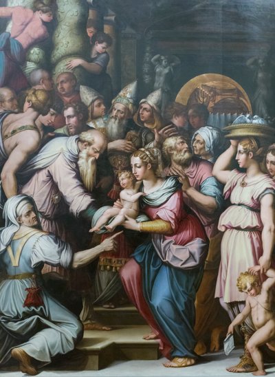 神殿でのイエスのプレゼンテーション 作： Giorgio Vasari