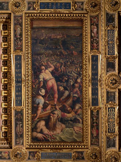 ピオンビーノでのトルコ人の敗走 作： Giorgio Vasari