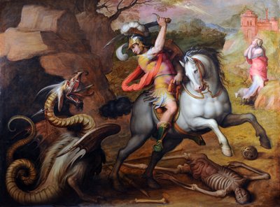 セントジョージとドラゴン、c。 1560 作： Giorgio Vasari
