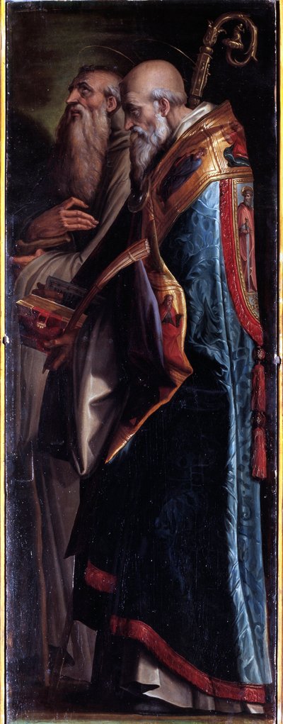 聖ベネディクトとロムアルド（油彩・キャンバス 作： Giorgio Vasari