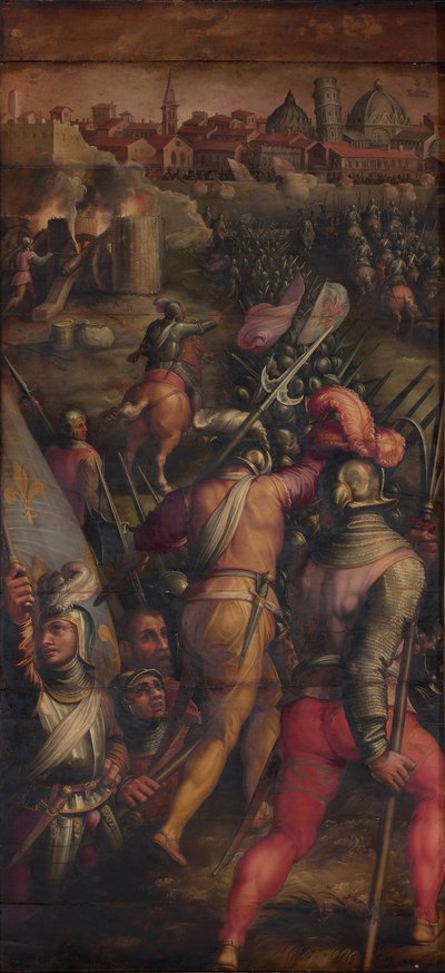 ピサ近郊のバルバジアンニの戦い、1563-1565 作： Giorgio Vasari