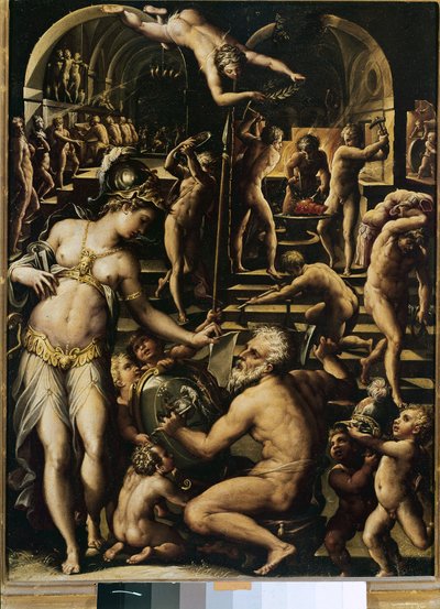 ヴルカーノの鍛冶場 作： Giorgio Vasari