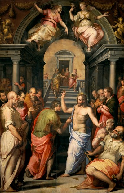 聖トーマスの信仰、1572年 作： Giorgio Vasari
