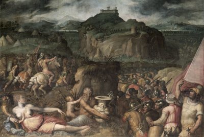 サン・レオの包囲」（フレスコ画 作： Giorgio Vasari