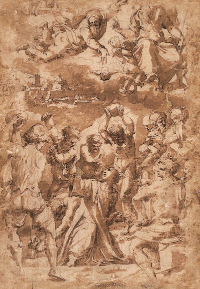 聖三位一体のストーニング 作： Giorgio Vasari