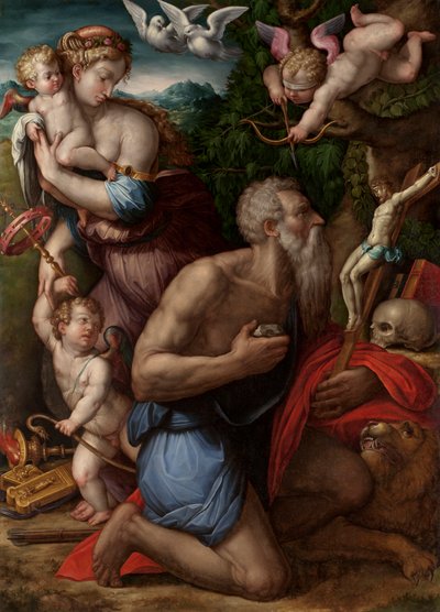 聖ジェロームの誘惑。 作： Giorgio Vasari