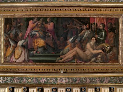 ジョバンニ・デ・メディチのパパシーへの選出 作： Giorgio Vasari
