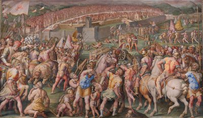 1568-1571年のピサのスタンパーチェ要塞の襲撃 作： Giorgio Vasari
