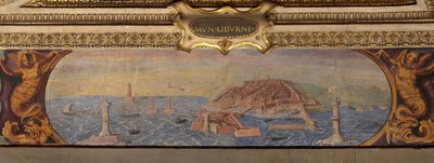 リボルノの眺め、1557-1558 作： Giorgio Vasari
