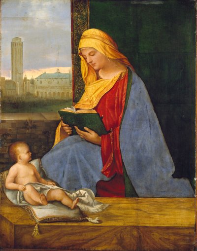 ヴェネツィアの景色を望む聖母子 タラード・マドンナ、16世紀初頭 作： Giorgione