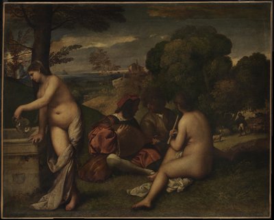 パストラルコンサートc。 1510 作： Giorgione da Castelfranco