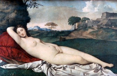 眠っている金星、c1510 作： Giorgione da Castelfranco